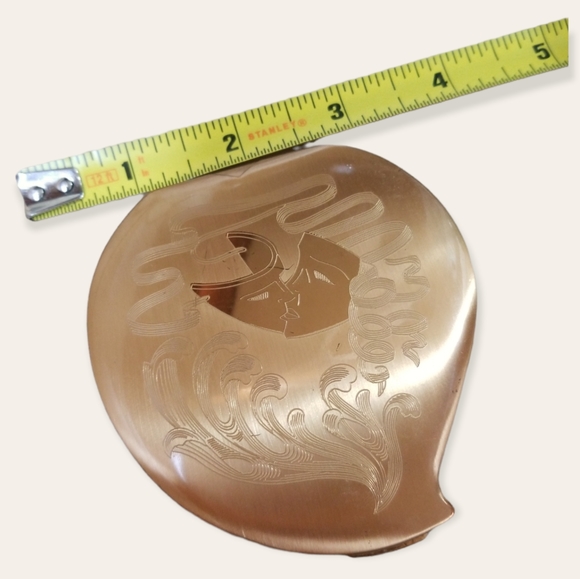 Vintage Elgin American Made in U.S.A. Goldtone Mirrored Powder Purse Compact - Picture 13 of 16